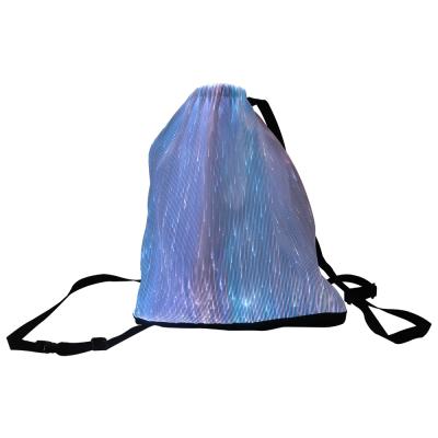 China With Optical Led Lightweight Backpack And USB Fashion Party Rave Club Bar Wear Fiber Bag for sale