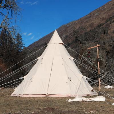 China Diamond Ground Nail Indian Temple Cotton Tent Cotton Canopy Pyramid Canopy Hexagon Arrow Camping Tent for sale