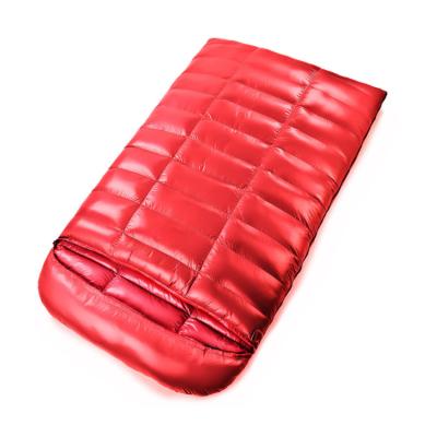 China Envelope Type Duck Down Winter Sleeping Bag Waterproof Double Camping Envelope Sleeping Bag for sale