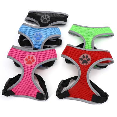 China Amazon Sustainable Breathable Mesh Small Dog Pet Harness Set Puppy Vest And Leash for sale