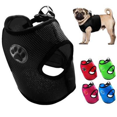 China Viable Hot Sales 5 Colors Fashionable Soft Mesh Nylon Vest Pet Dog Harness for sale