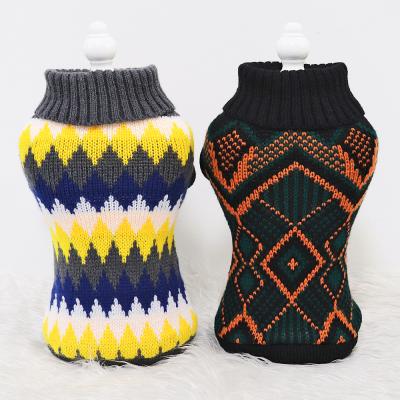 China China Print Sustainable Wholesale Knitting Hand Crochet PlaidDog Sweaters for sale