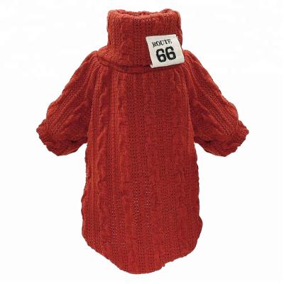 China Wholesale Sustainable Warm Soft Knitted Wool Dog Clothes Winter Sweater for sale