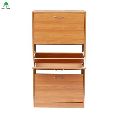 China Partical high quality cheap melamine (height) panel shoe rack cabinet adjustable for sale