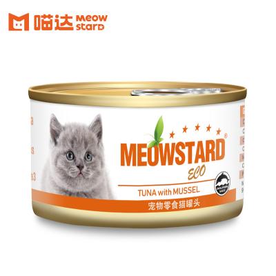 China Cats Tuna Red Meat With Meowstard Mussel ECO Series Canned Cat for sale