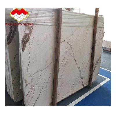 China 132.8 MPA Turkey Sofitel Gold Wall Tiles Marble Gold Beige Marble Slab Large For Hotel Projects for sale