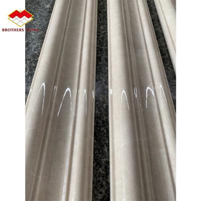 China Cheap Price Acid Resistant Chinese Nature Granite Cream Marble Cladding Baseboard Skirting Boarder Moldings Window Marble Sill for sale