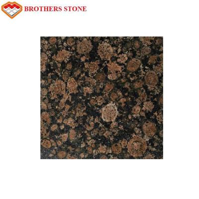 China Modern Hot Selling India Brown Color Natural Stone Granite Slab Tile For House Countertop Table for sale