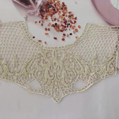 China Wholesale NONE-ELASTIC cotton material neck lace, 100%cotton embroidery collar lace. for sale