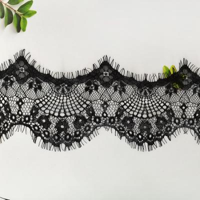 China No bombshell neckline underwear lace three-dimensional eyelash lace wedding dress good with eyelash lace for sale