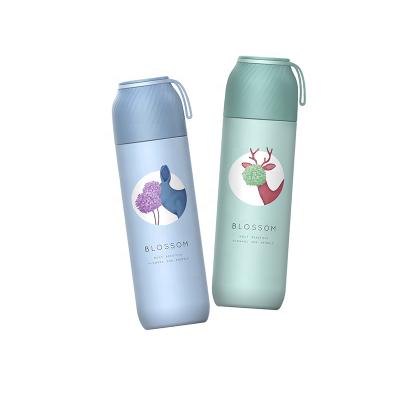 China Fashion 2020 Fashion Model Viable Cute Animal Water Bottle Stainless Steel Double Wall Vacuum Flask For Students Thermos for sale