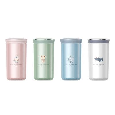 China Disposable Food Grade 350ml Mini Thermos Vacuum Flask Water Bottle Stainless Steel Travel Mug With Custom Logo for sale