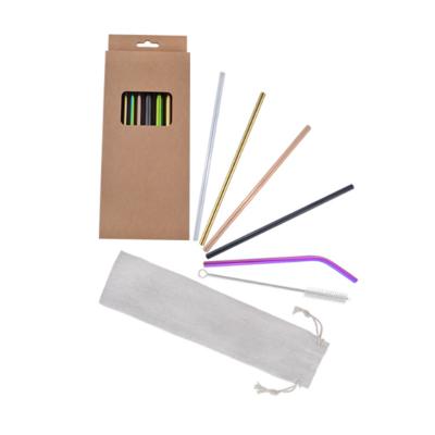 China Viable Good Price Gold Color Reusable Straw High Quality 304 Stainless Steel Metal Drinking Straw for sale