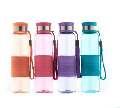 China Sustainable Silicon Case 550ml Soft Plastic Water Bottle For Drinking for sale