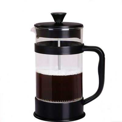 China Viable Wholesale Portable French Press Coffee Clear Glass French Press With Lid for sale