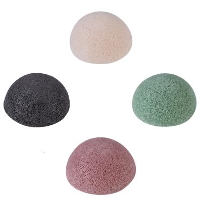 China All natural factory direct sales good quality 2-Piece set half ball shape facial konjac sponge for sale