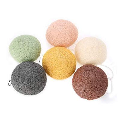 China All Natural Wholesale 4-Piece Affordable Set Natural Baby Konjac Sponge In Custom Box for sale