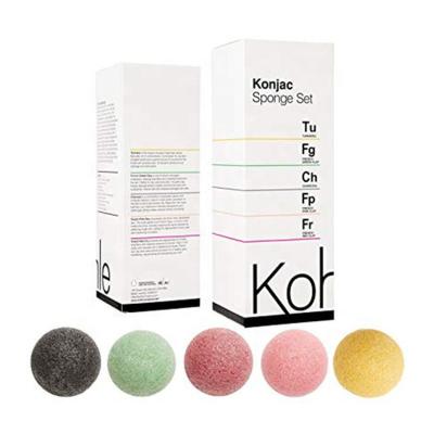 China All natural eco friendly organic natural konjac face sponge with box custom private label for sale