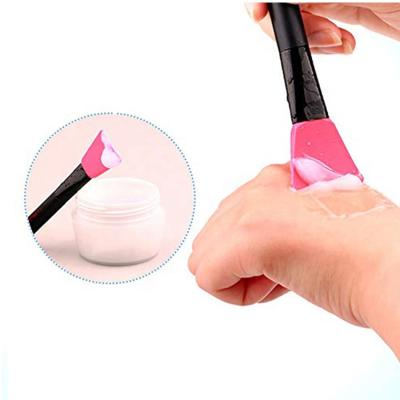 China Flat Brush Mini Custom Logo Professional Face Mask Brushes Silicone Recycled Makeup Brush for sale