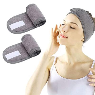 China Beauty Colorful Custom Cute Women Gently Pour Elastic Cosmetic Treatment Cotton Spa Facial Headband for sale