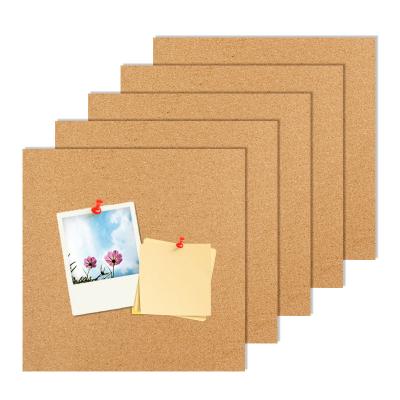 China Wholesale Customized Insulation Pin Message Board Bulletin 30*30cm Cork Square Board Notice Board Cork Bulletin Board Thick for sale