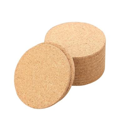 China Sustainable Wholesale Eco-Friendly Wooden Cork Coaster Tea Cup Mat Cork Coaster Non-Slip Dish Mat for sale