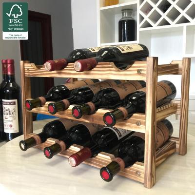 China Other European Household Wine Rack Wine Rack Wine Rack Solid Wood European Wine Bottle Rack for sale