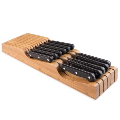 China Sustainable Bamboo And Arc Cutter Wood Base Kitchen Multifunctional Tool Holder for sale