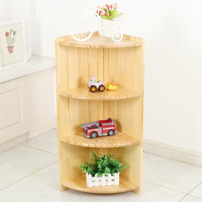 China Adjustable High Quality Solid Wood Children's Shelf (Other) Toy Stand On The Living Room for sale