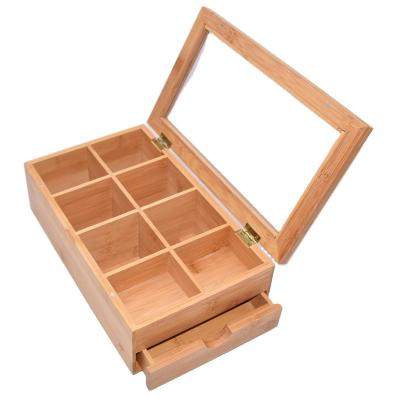 China Handmade wholesale bamboo tea storage box bamboo wooden box for sale