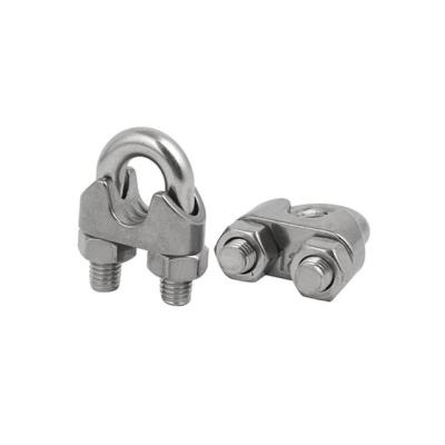 China Stainless Steel Wire Rope Fittings Wire Rope Hold Down Stainless Steel Wire Rope Clips For Hardware Rigging Fixture for sale