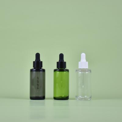 China Waterdrop Jar Bottle Cosmetic Thick Wall 60ml Color Customized PET Plastic Bottle With Dropper C537 for sale