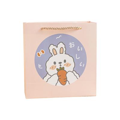 China Recyclable Wholesale Cute Practical Paper Bag With Handle Holiday Gift Bag High Quality Candy Shopping Bag P509 for sale