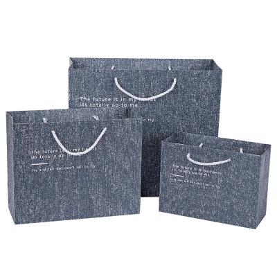 China Recyclable Business Texture Gift Bag Frosted Texture Portable Paper Bag Shopping Paper Clothing Packaging P1513 for sale