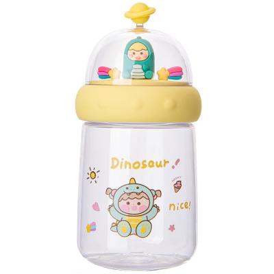 China 2022 New Arrivals School Sustainable Plastic Bottle Water Cartoon Cute Girls Water Bottles For Kids for sale