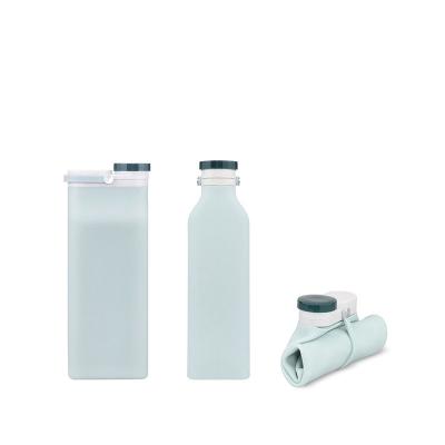 China Water Bottles 2022 Sustainable 400ml Silicone BPA Free Collapsible Water Bag for sale