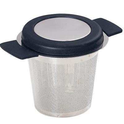 China Wholesale Viable Factory Double Tea Filter Metal Stainless Steel Tea Maker Ear Cup Filter Strainer for sale