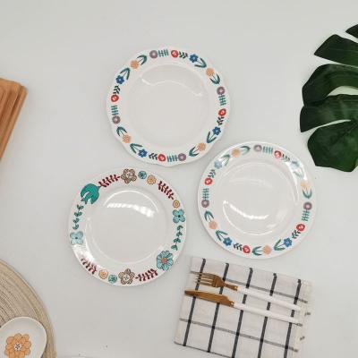 China Japanese Restaurant Family Party Fruit Dish Dessert Food Banquet Viable Plate Ceramic Dinner Dish for sale