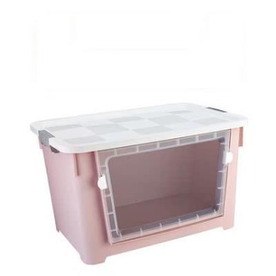 China Viable Front Open Plastic Storage Box Clothing Baby Toy Storage Box Plastic Box for sale