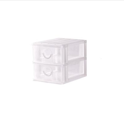 China Desktop Plastic Storage Box Viable Clear Plastic Multifunctional Storage Box Small Drawer On The Desktop Mini Plastic Storage Cabinet for sale