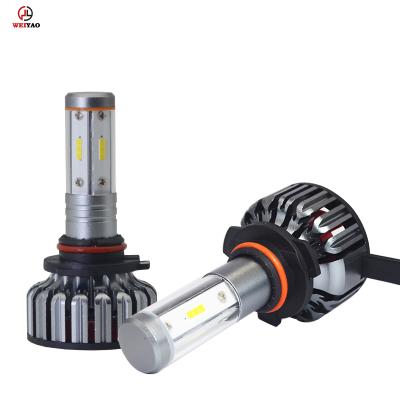 China Univeral autos Weiyao V18 8000lm H7 h8 h9 h11 9005 car led headlight 3000k 6000k 8000k auto led head light h4 led headlight for sale