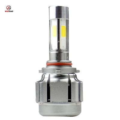 China Hot sale 4 9012 9004 led car canbus headlight three colors h4 h7 h11 9006 aluminum sides led automotive light for all cars for sale