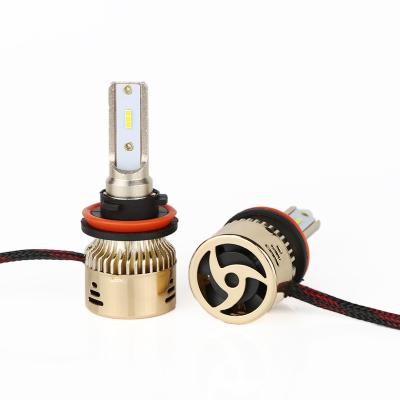 China Hot selling t1s canbus led headlights h1 h3 h7 h11 h27 h4 9005 led headlight Turbo LED headlight 9006 880 thru 881 for car universal for sale