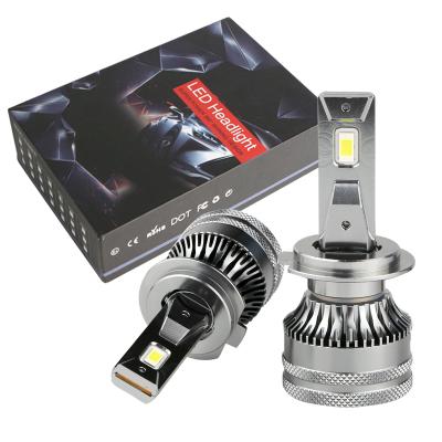 China 1+1 Super Bright Design Car Led Headlight H4 Fan Car Led Headlight Bulbs H4 Universal for sale