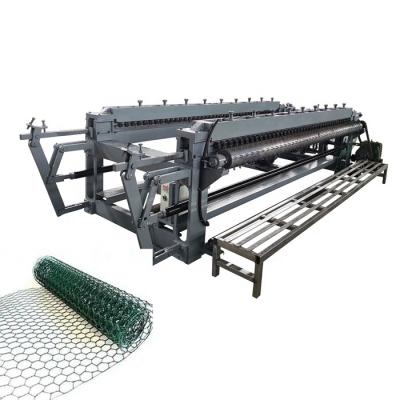 China Weaving Hexagonal Mesh Green PVC Coated Double Twist Hexagonal Wire Mesh Machine For Galvanized Wire for sale