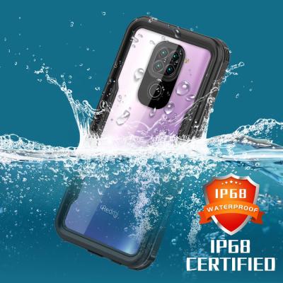 China 2020 New Products Strong Ability Point Series ip68 Certified 100% Testing Waterproof Phone Case For Redmi Note 9 for sale