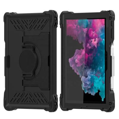 China Outdoor Activities Shellbox New Arrival Full Cover Black Shockproof Waterproof Case For Surface Pro 7 With Bracket for sale