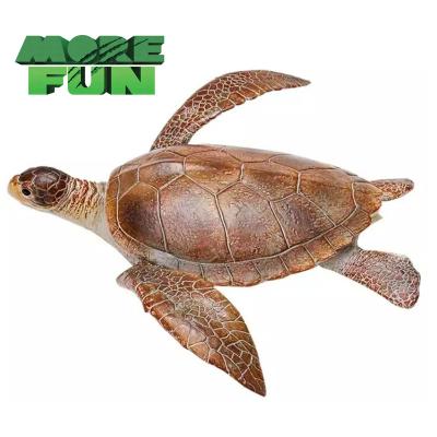 China Morefun PVC Simulation Marine Life Model Stuffed Animal Toys Marine Figures Ocean Turtle Toys Durable Soft Sea Turtle Toys for sale