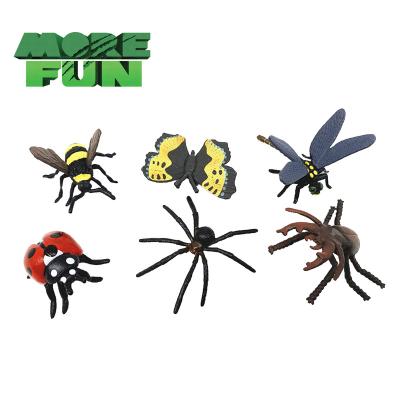 China Morefun Durable Solid Plastic Animal Toys Bee Butterfly Dragonfly Ladybug Spider Male Beatle Toys High Simulation PVC Simulation Insect Model for sale