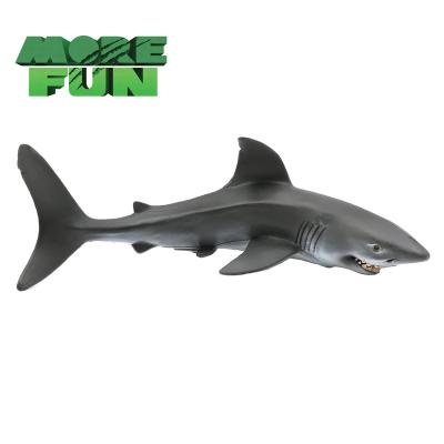 China Plastic Animal Toys Marine Figures Ocean Animal Durable Solid White Shark Toys PVC Simulation Marine Life Model Figurines New Big for sale